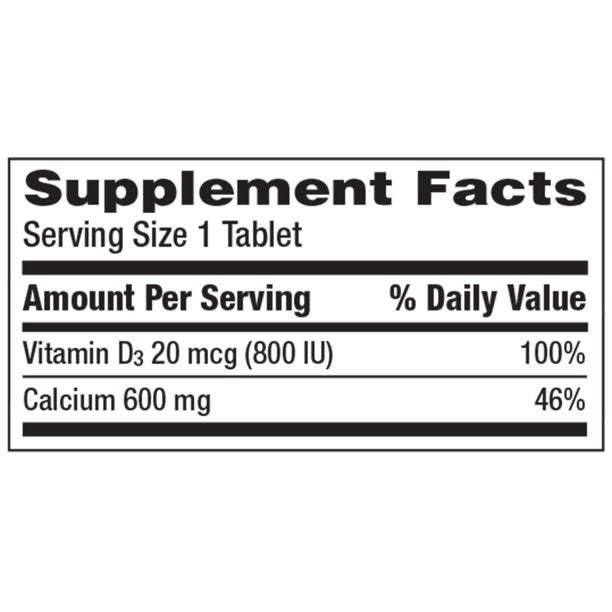 Caltrate 600+D3 Calcium and Vitamin D Supplement Tablets - 200 Count