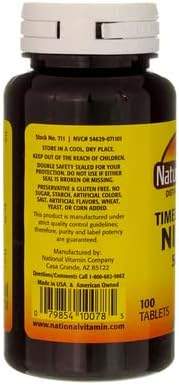 Nature's Blend Niacin Timed Release 500 mg 500 mg 100 Tabs