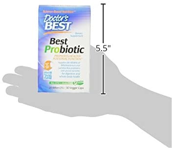 Doctor's Best Probiotic, Gluten Free, Vegan, 20 Billion Cfu, 30 Veggie Caps