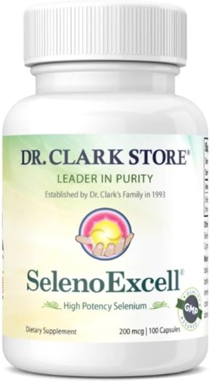 Dr. Clark SelenoExcell Selenium Supplement, 200mcg, 100 Capsules