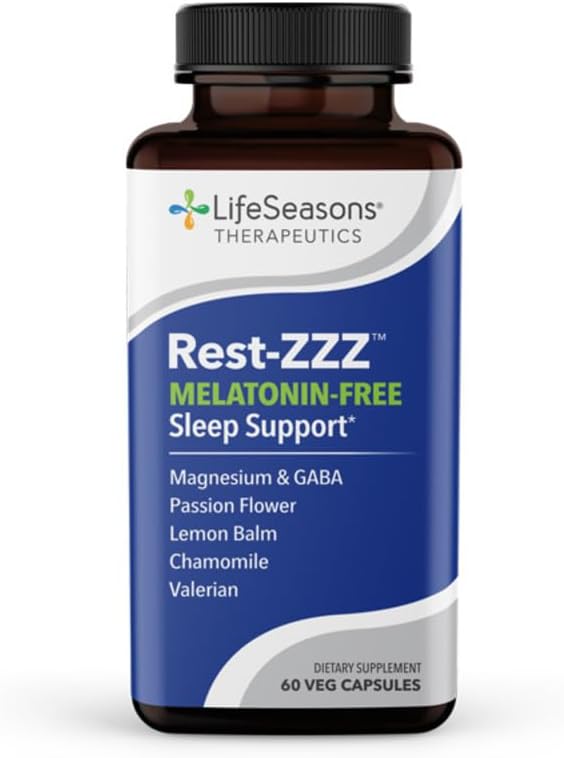 LifeSeasons Rest-ZZZ Melatonin Free - Sleep Support Supplement 60 Capsules