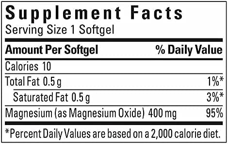 Nature Made Magnesium, 400 mg, Extra Strength, 180 Softgels