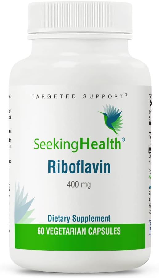 Seeking Health Riboflavin - Vitamin B2 Supplement - 400 mg, 60 Capsules