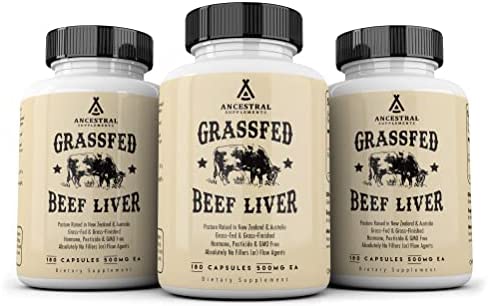 Ancestral Supplements Grass Fed Beef Liver 180 Capsules