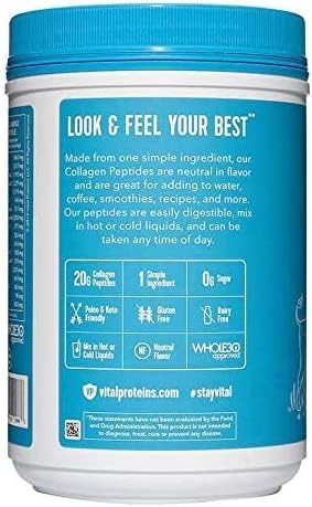 Vital Proteins Collagen Peptides Powder  Unflavored, 24 oz