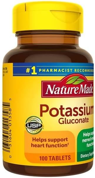 Nature Made Potassium Gluconate 550mg, 100 tablets