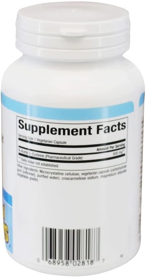 Natural Factors NAC, N-Acetyl-L-Cysteine, 600 mg, 60 Vegetarian count