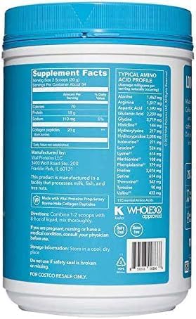 Vital Proteins Collagen Peptides Powder  Unflavored, 24 oz