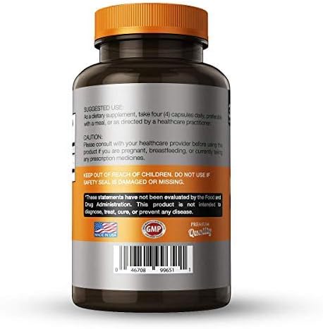 Myo Inositol Supplement, with D-Chiro Inositol,120 capsules