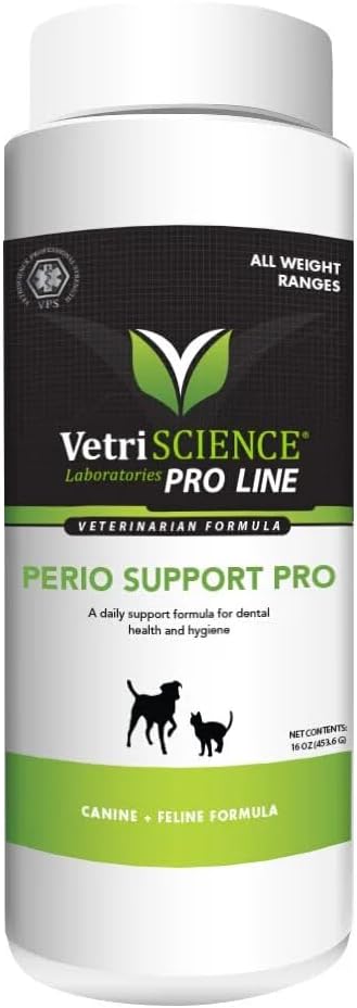 VETRISCIENCE Pro Perio Support Pro Dental Powder - Dogs + Cats, 16 oz