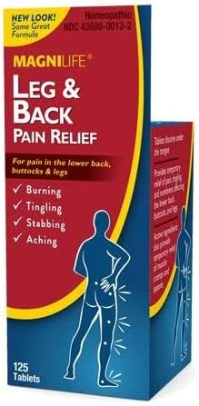 MagniLife Leg & Back Pain Relief, Fast-Acting for Sciatica Pain - 125 Tablets