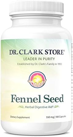 Dr Clark Store Fennel Seed, 550 MG, 100 Gelatin Capsules