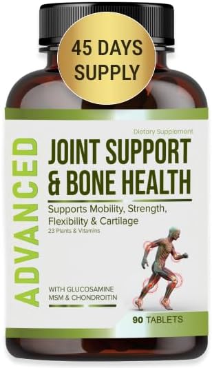 NutraPro Glucosamine Chondroitin MSM Joint Relief Supplements & Bone Health -90 tablets