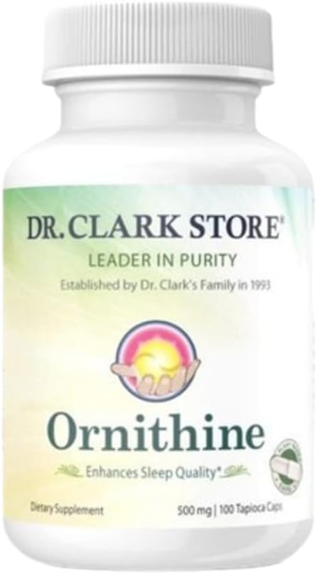 Dr Clark Store, Ornithine Vegetarian Supplement, 500 mg, 100 Tapioca Capsules