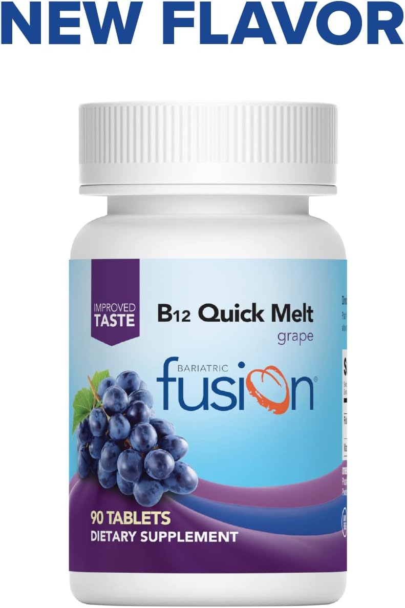 Bariatric Fusion Vitamin B12 Quick Melt | Grape Flavored Tablets -90 Count