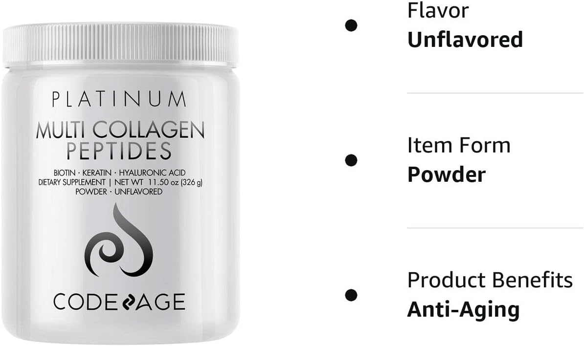 Codeage Multi Collagen Protein Powder with Biotin, Vitamin C 11.50 oz