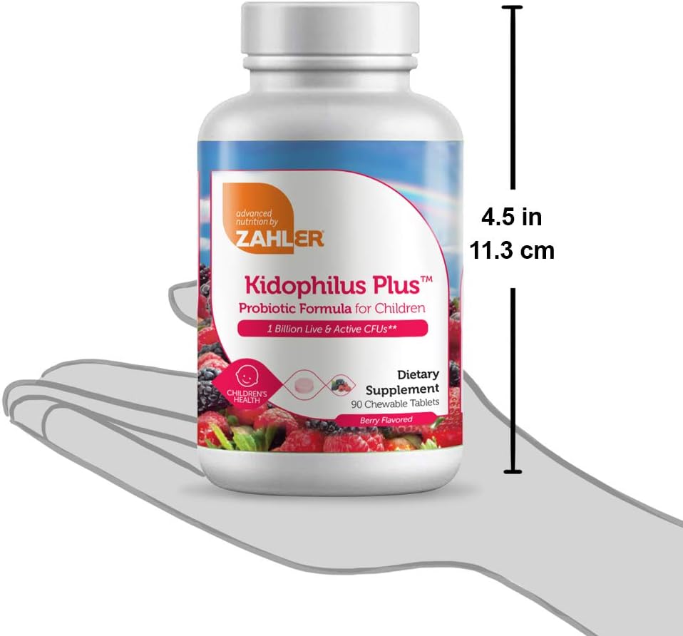 Zahler Kidophilus, Kids Probiotic, Great Tasting Probiotics for Kids, Certified Kosher (90 Count)