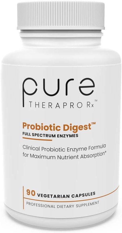 Pure Therapro Rx Digestive Enzymes, Probiotic Digest 90 Vegan Capsules