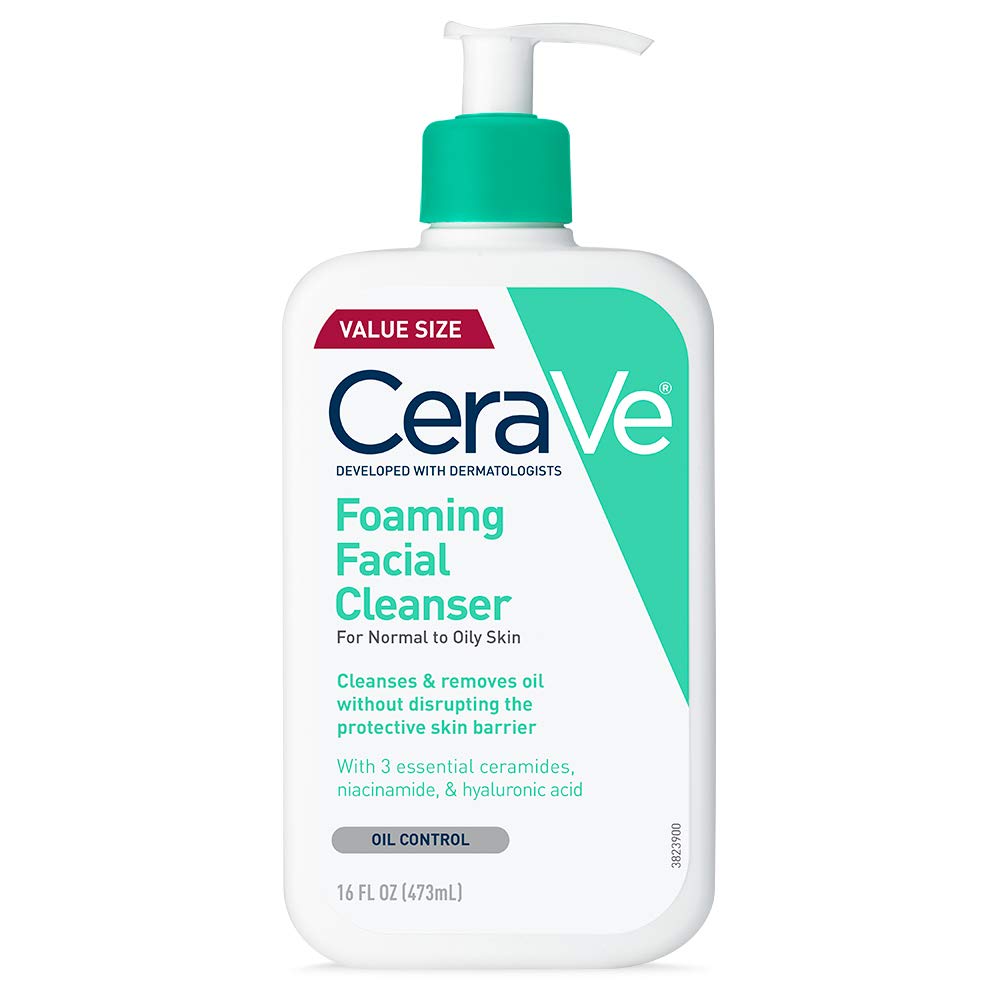 CeraVe Foaming Facial Cleanser | Daily Face Wash for Oily Skin