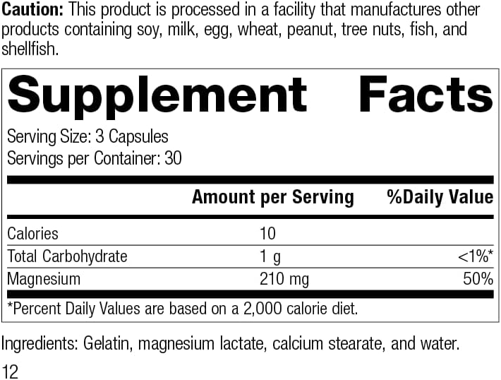 Standard Process Magnesium Lactate -90 Capsules