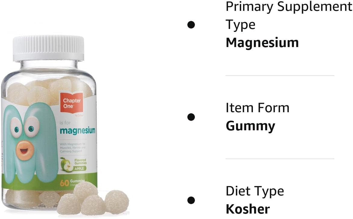 Chapter One Magnesium Gummies for Kids & Adults - Natural Calm  60 Gummies