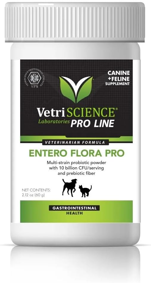 VetriScience Pro Entero Flora Pro Probiotics Powder - Dog + Cat, 2.12 oz