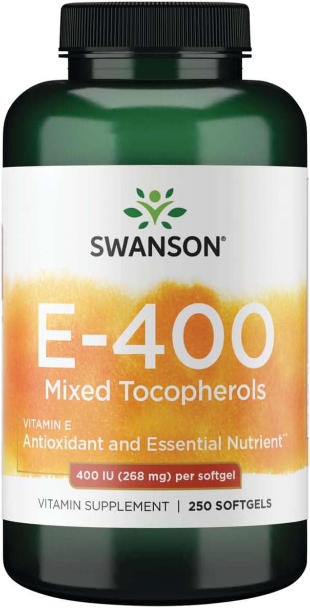 Swanson Vitamin E Mixed Tocopherols 400, 250 Softgels