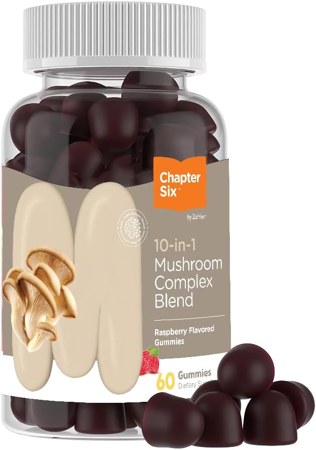 Zahler 10-in-1 Mushroom Gummies Raspberry Flavored - 60 count