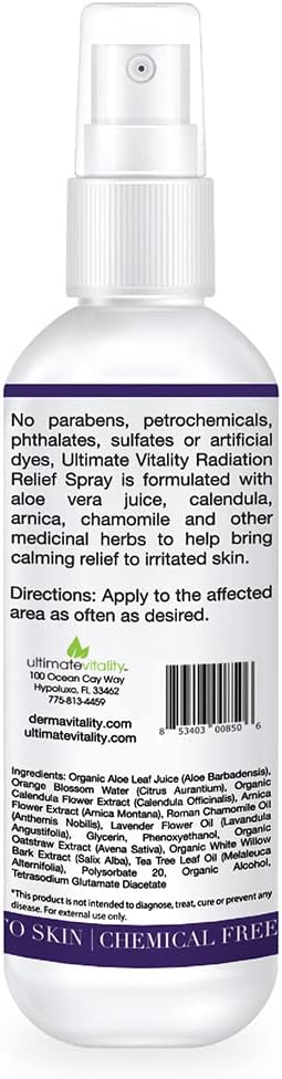 UltimateVitality Radiation Burn Relief Spray - 4 ounces