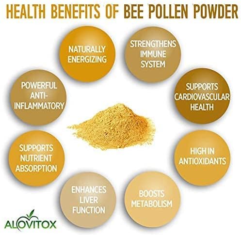 Alovitox Bee Pollen Powder 5lb 100% Pure, Fresh Natural