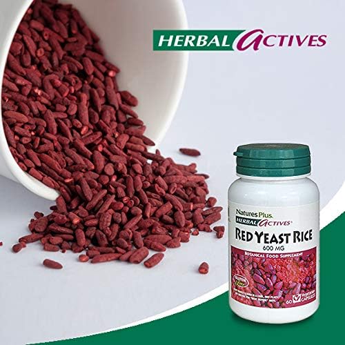 NaturesPlus Herbal Actives Red Yeast Rice - 600 mg, 60 Vegan Capsules