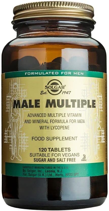 Solgar Male Multiple, Multivitamin, Mineral & Herbal Formula 120 Tablets