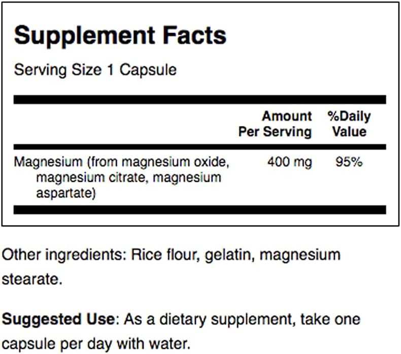 Swanson Triple Magnesium Complex - 100 Capsules