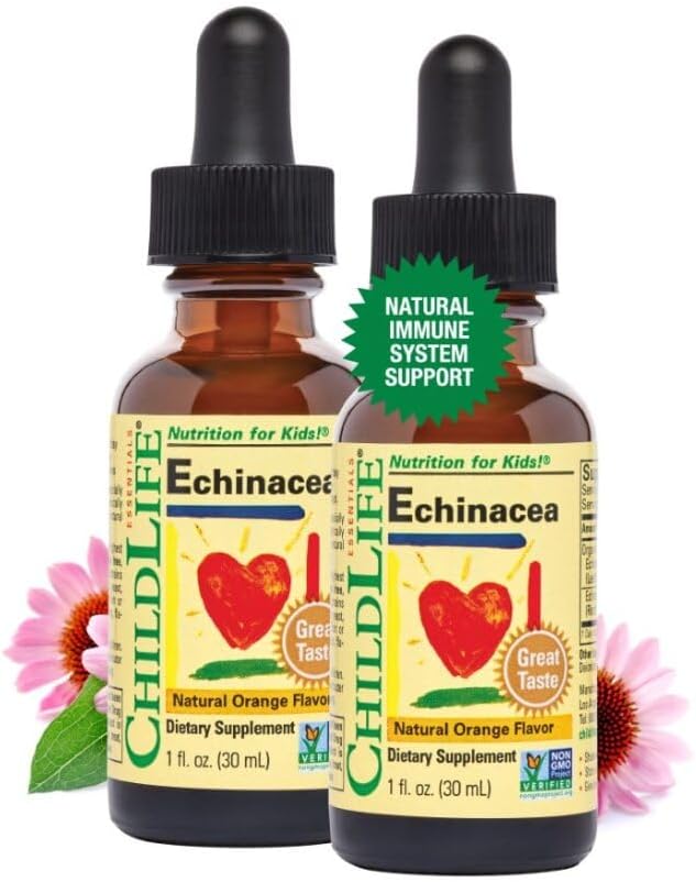 CHILDLIFE ESSENTIALS Liquid Echinacea for Kids 1-Ounce Bottle (Pack of 2)