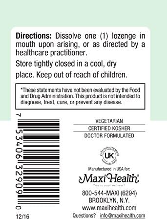 Maxi Health Methyl Folate Lozenges with B12 & B6 90 Count