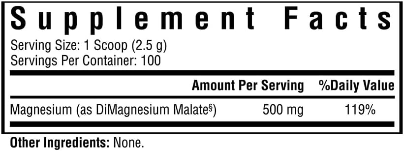 Seeking Health Magnesium Malate Powder - 500 mg,8.82 oz