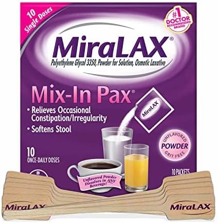 MiraLAX Gentle Constipation Relief Laxative Powder  10 Dose