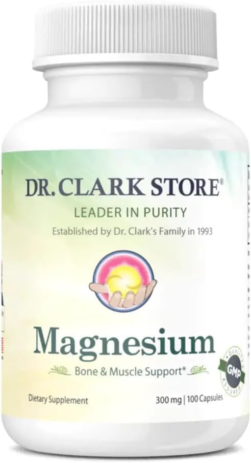 Dr. Clark Magnesium Oxide Supplement, 300mg, 100 Gelatin Capsules