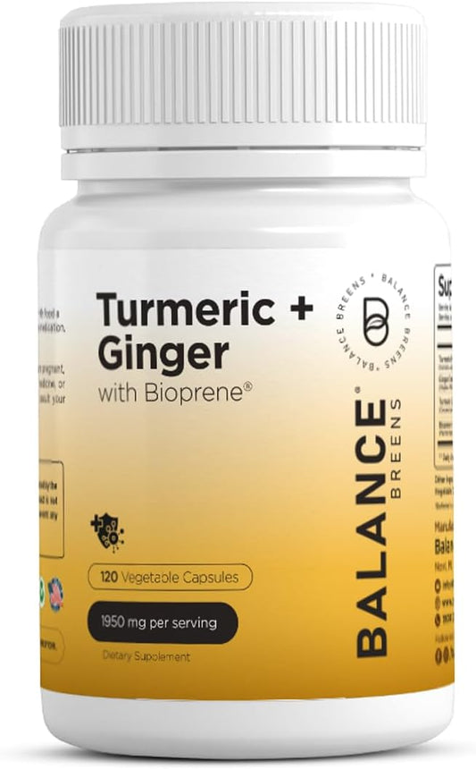 Turmeric Curcumin Ginger  120 Vegan Capsules