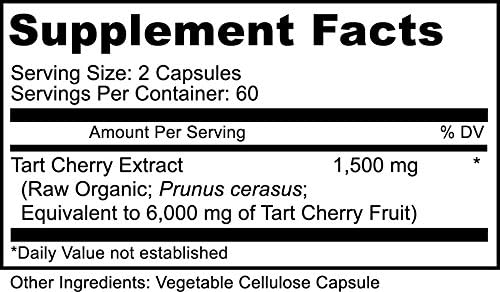 PURELY beneficial Tart Cherry Capsules 6000 mg -  120 Capsules