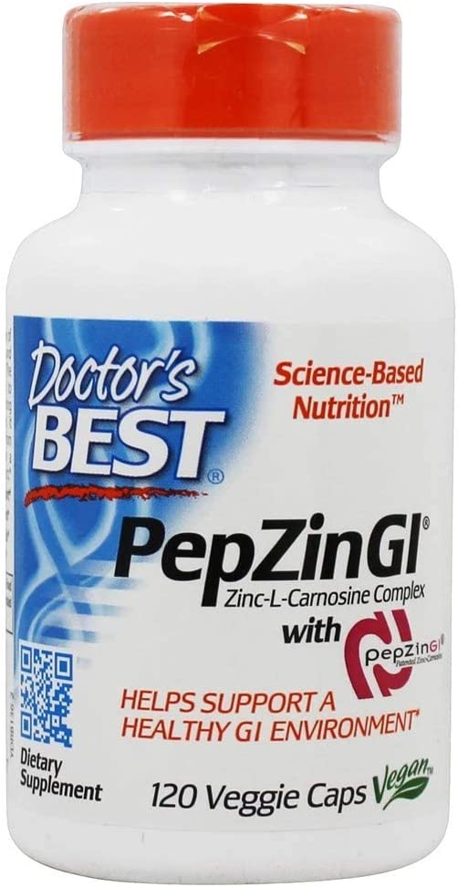 Doctor's Best PepZin GI, Zinc-L-Carnosine Complex, 120 Veggie Caps