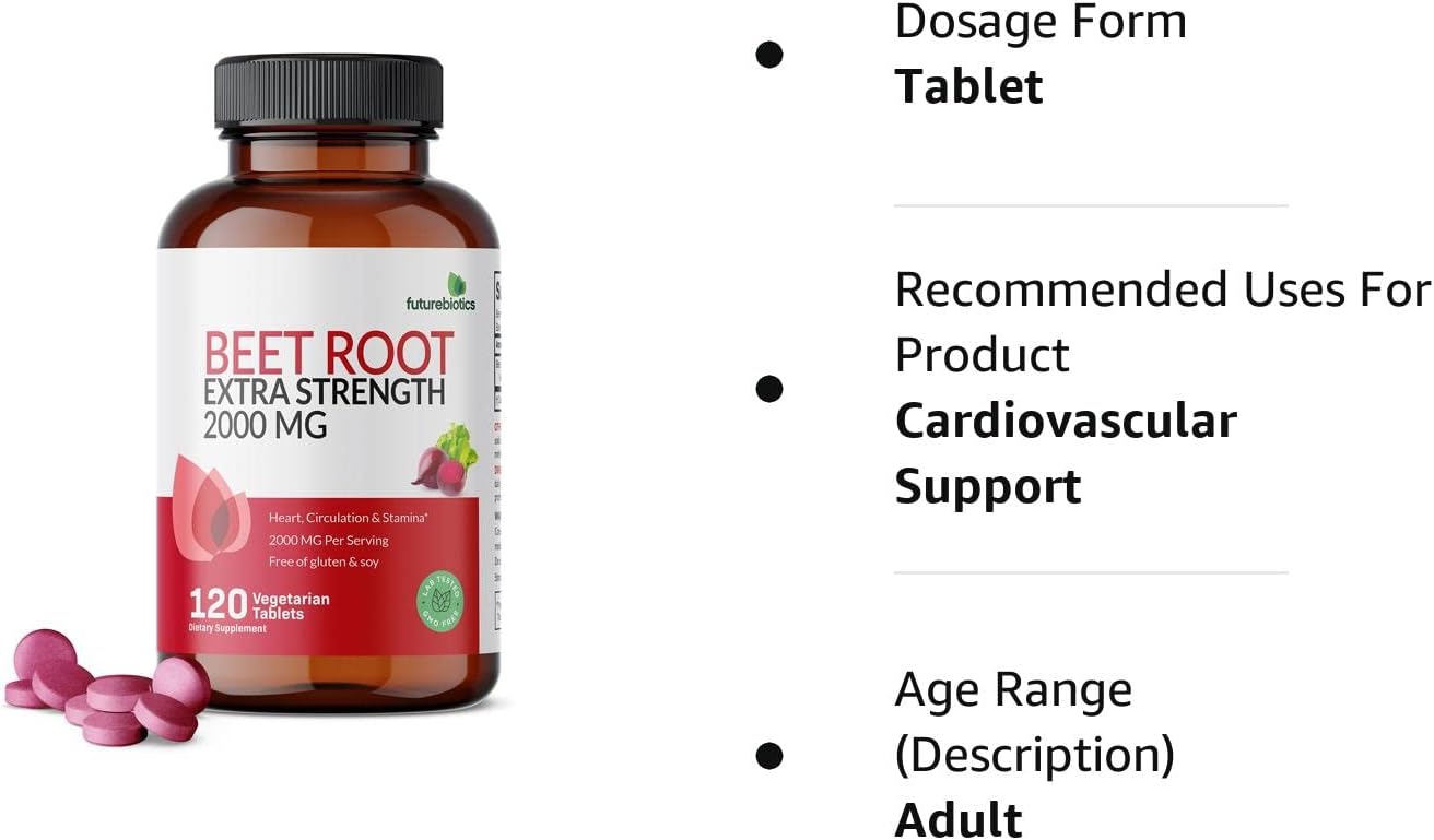 Futurebiotics Beet Root Extra Strength  -  120 Vegetarian Tablets