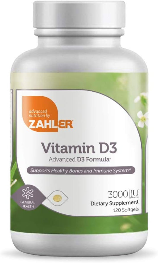 Zahler - Advanced Vitamin D3 3000 IU Softgels (120 Count)