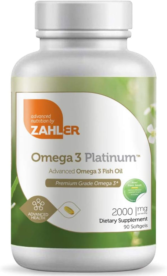 New and Improved! Zahler Omega 3, Advanced Omega 3 Fish Oil 90 Softgels