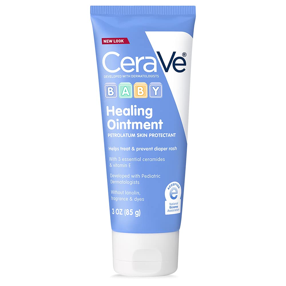 CeraVe Diaper Rash Cream Baby Healing Ointment for Extra Dry, Cracked Skin