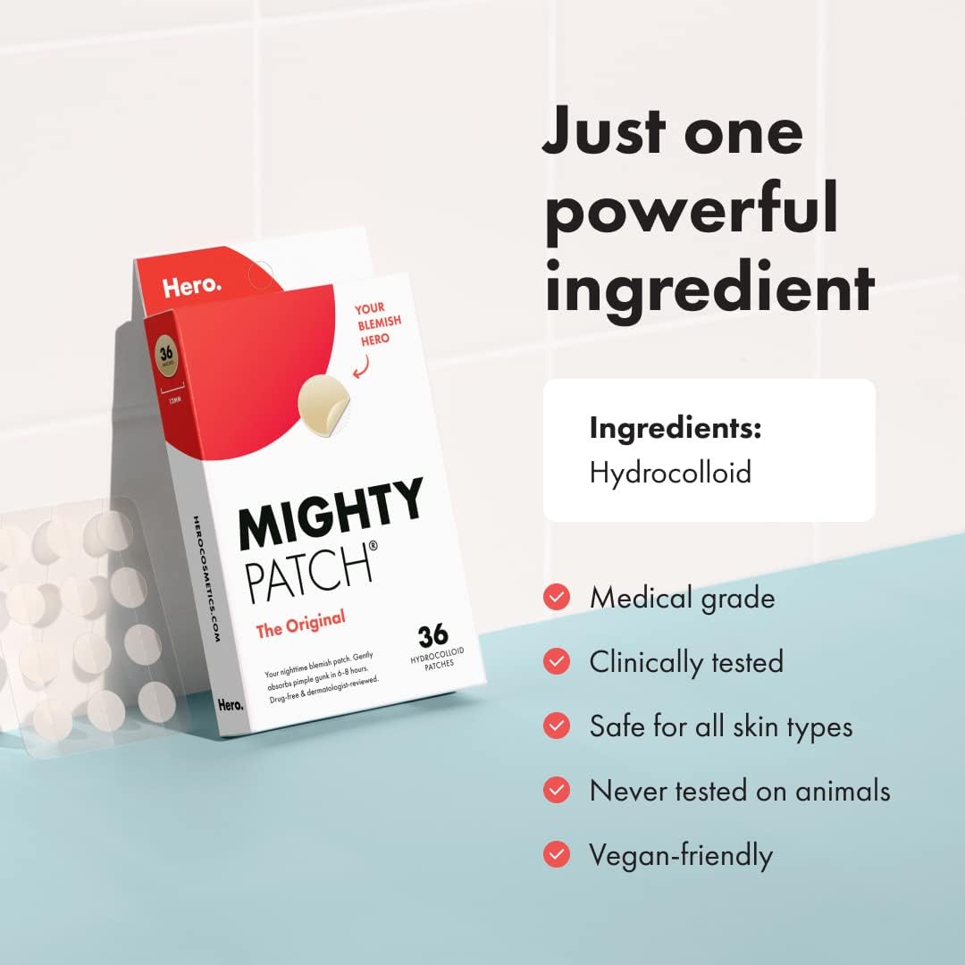 Mighty Patch Original  - Hydrocolloid Acne Pimple Patch 36 Count