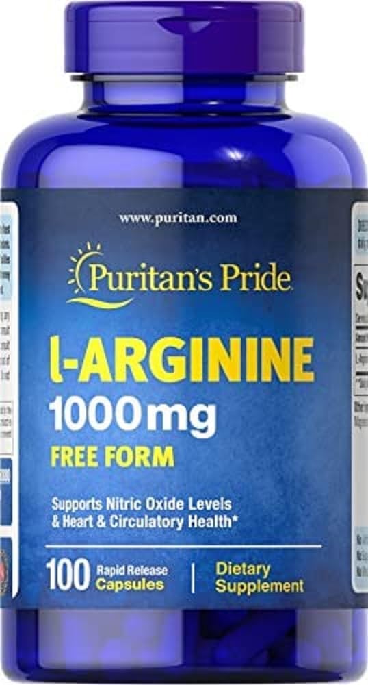 Puritan's Pride L-arginine 1000 Mg Capsules, 100 Count