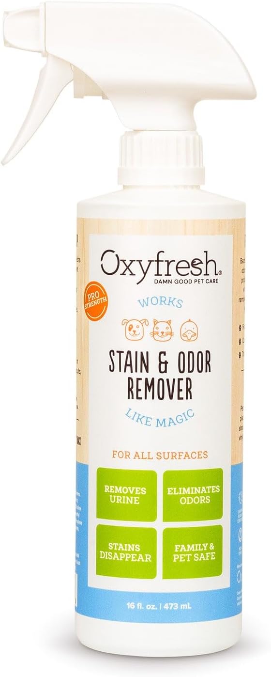 Oxyfresh Advanced Pet Stain Remover & Urine Odor Eliminator – for All Surfaces - Best Way to Remove Stains - Dog & Cat Urine Neutralizer