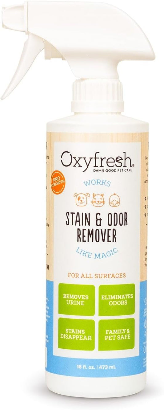 Oxyfresh Advanced Pet Stain Remover & Urine Odor Eliminator – for All Surfaces - Best Way to Remove Stains - Dog & Cat Urine Neutralizer