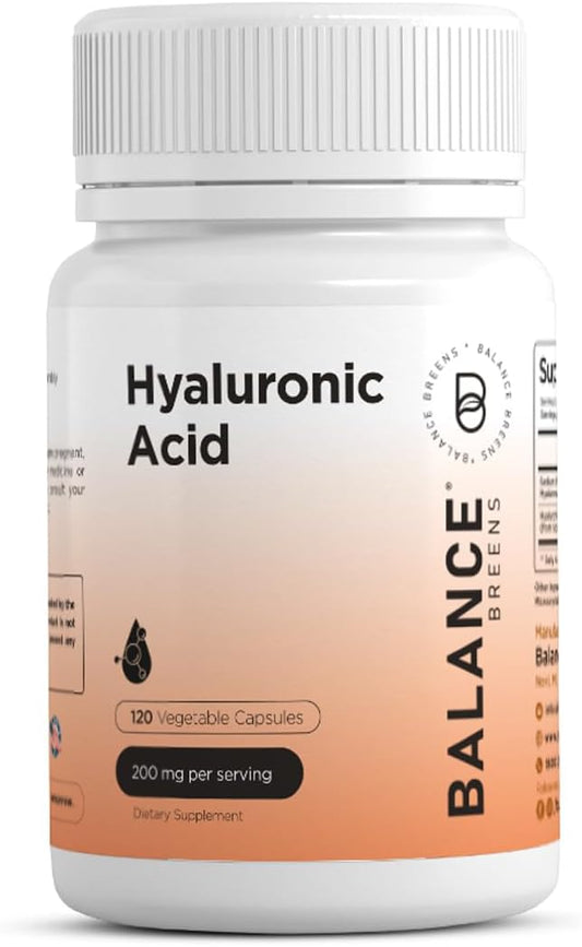 Hyaluronic Acid Skin Supplement 200mg Per Capsule, 120 Capsules